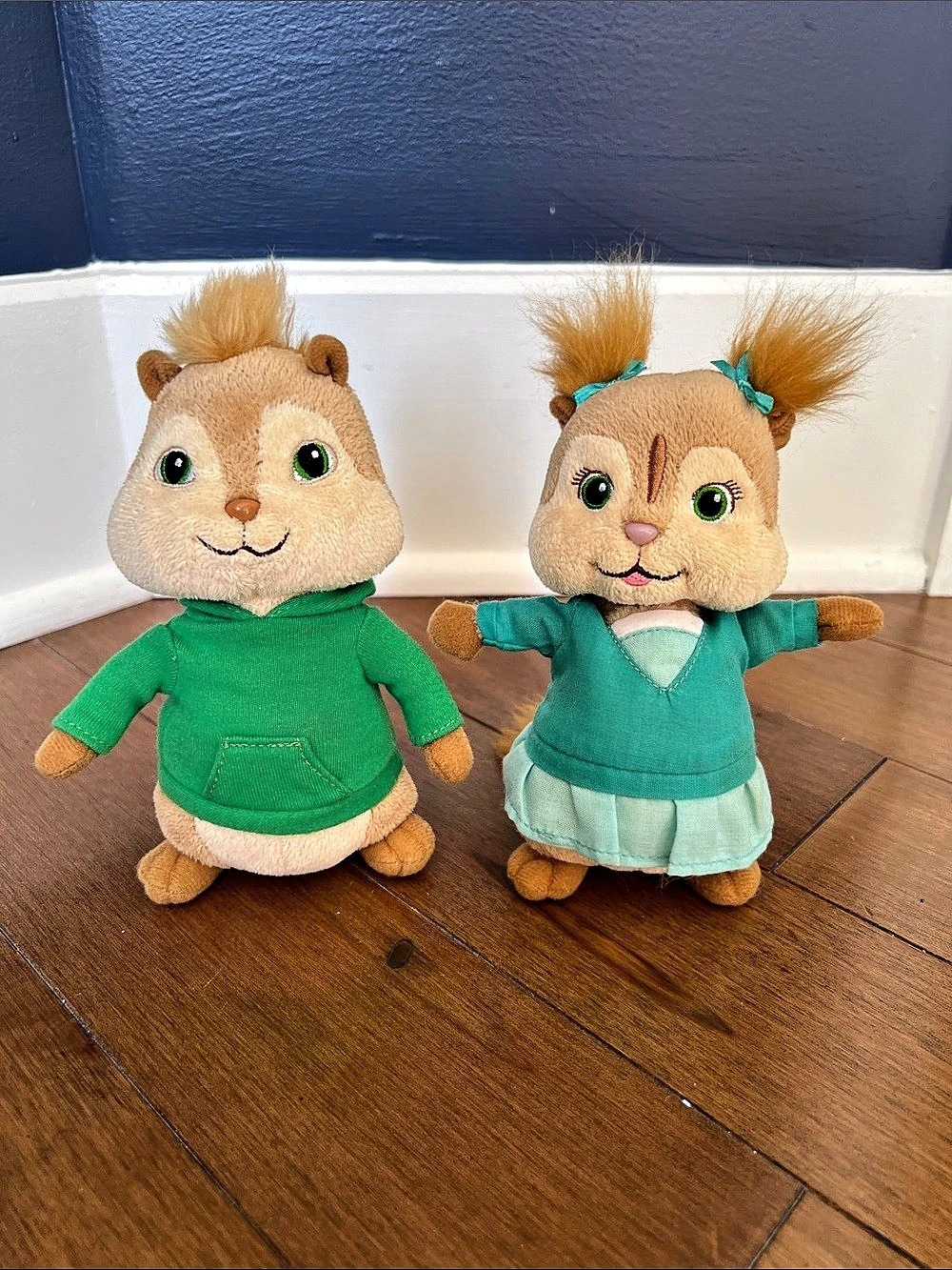 TY Beanie Baby Alvin and the chipmunks, Eleonor and Theodore